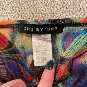 iHeartRaves Mesh Groovy Gal Bandeau Top, 1X